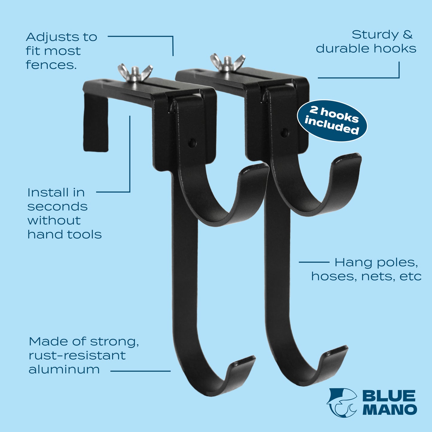 The First Adjustable Aluminum Pool Pole Hangers