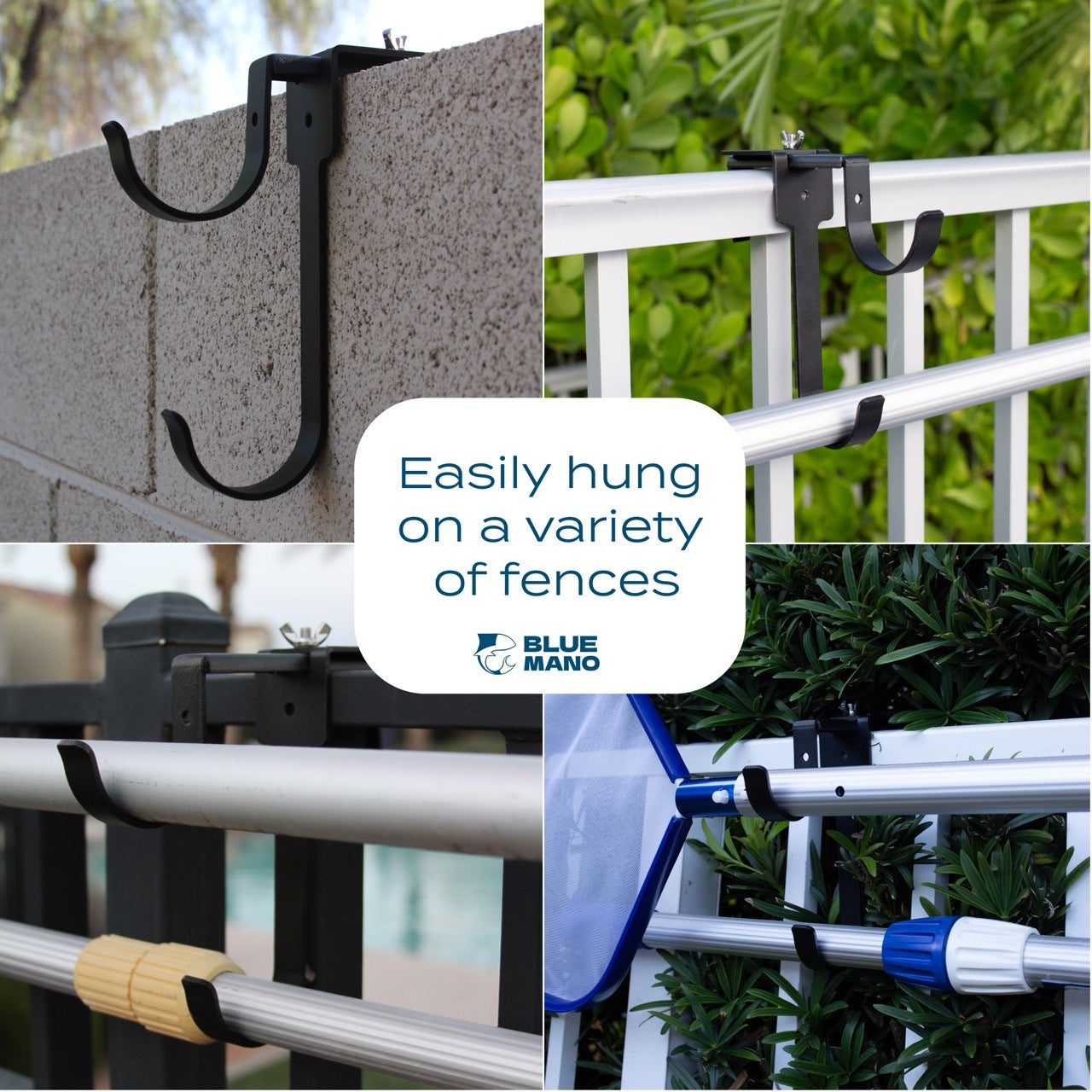 The First Adjustable Aluminum Pool Pole Hangers